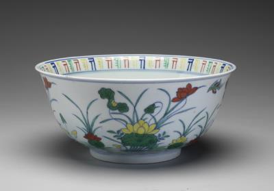 图片[3]-Large bowl with lotus pond and mandarin duck decor in “tou-ts’ai”, Ch’eng-hua mark-China Archive